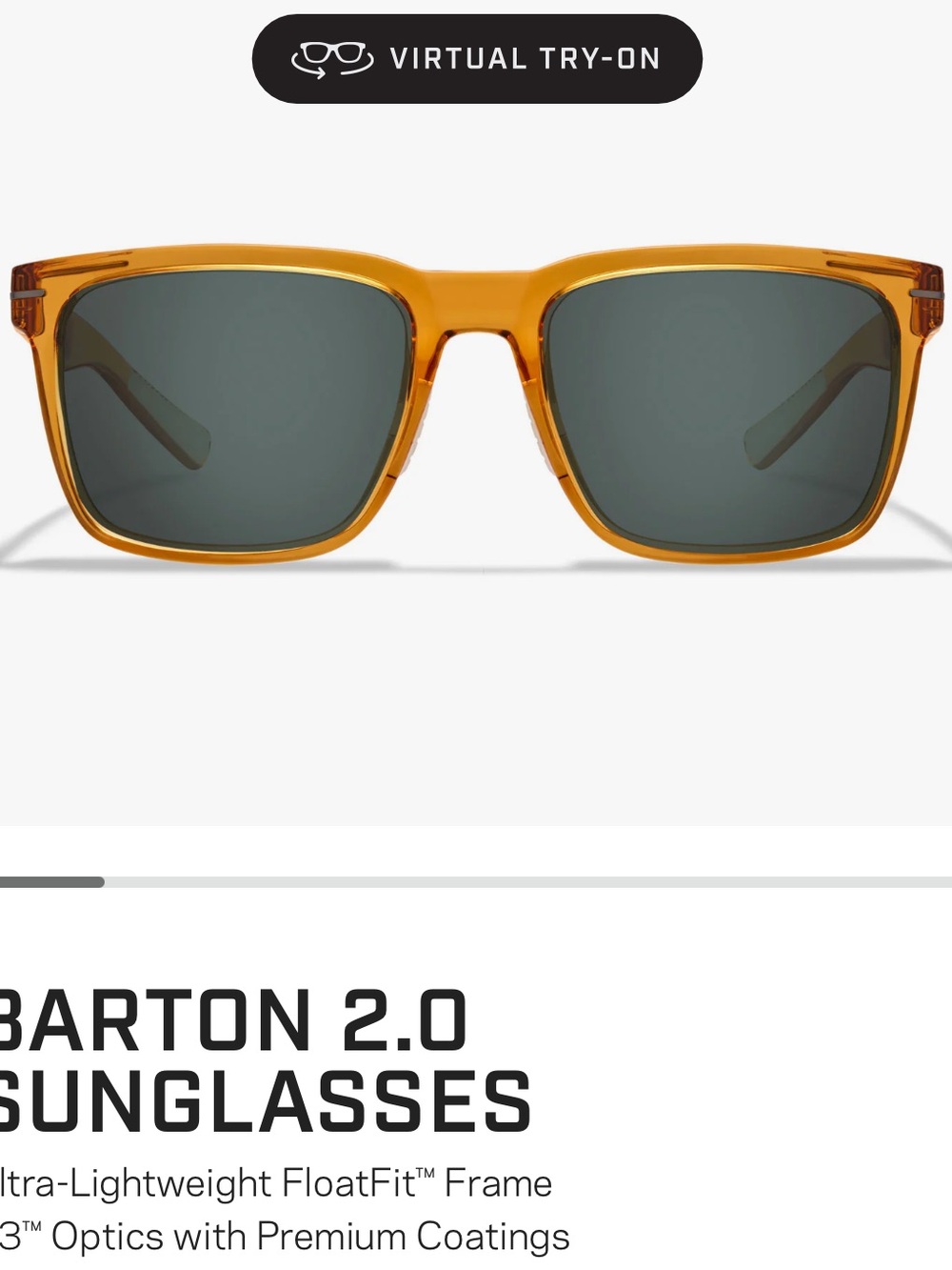 Roka Amber Frame Polarized Sunglasses - Amber/Black - Picture 2 of 6